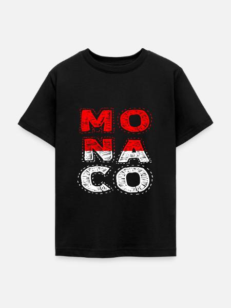 monaco - Teenager T-Shirt - Schwarz