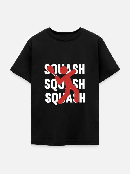 SQUASH - Teenager T-Shirt - Schwarz