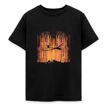 Planeur Planeur Planeur Planeur Planeur Planeur - T-shirt Ado - noir - Devant - AI Model Teenager Male light (155cm)