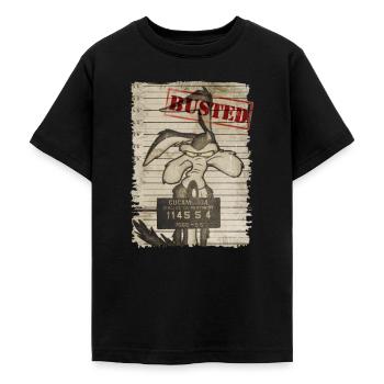 Looney Tunes Wile E. Coyote Busted - Teenage T-Shirt - black - Front - AI Model Teenager Male light (155cm)
