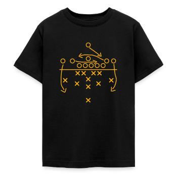Aufstellung American Football - Teenager T-Shirt - Schwarz - Vorne - AI Model Teenager Male light (155cm)