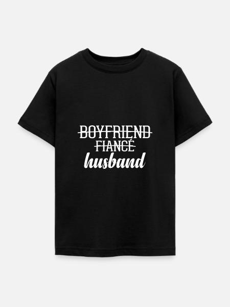 Boyfriend Fiancé Husband - Teenager T-Shirt - Schwarz