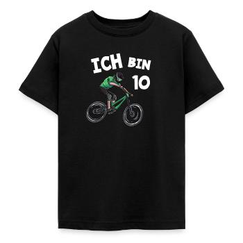 Ich bin 10 Jahre Mountainbike 10. Geburtstag - Teenager T-Shirt - Schwarz - Vorne - AI Model Teenager Male light (155cm)