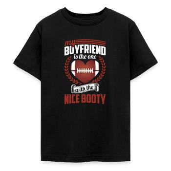 Funny Football Boyfriend Fantasy Football - Teenage T-Shirt - black - Front - AI Model Teenager Male light (155cm)