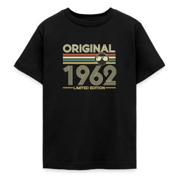 1962 - Teenager T-Shirt - Schwarz - Vorne - AI Model Teenager Male light (155cm)