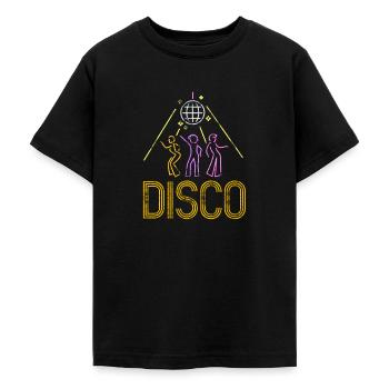 Disco Queen Party Musik Club Tanzen 70er Retro - Teenager T-Shirt - Schwarz - Vorne - AI Model Teenager Male light (155cm)