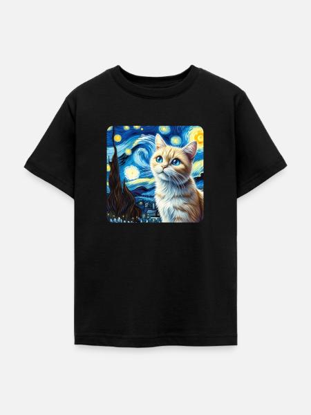 Katze Gemälde Kunst, Katzenbesitzer - Teenager T-Shirt - Schwarz