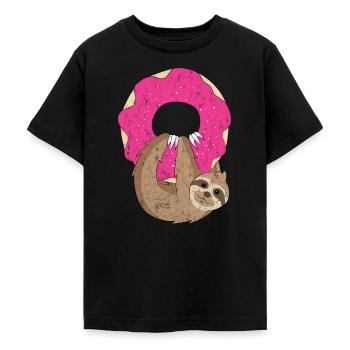 Donoth paresseux se détendre - T-shirt Ado - noir - Devant - AI Model Teenager Male light (155cm)