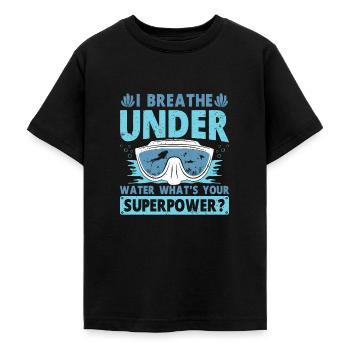 Diving Diver Ocean Lovers - Teenage T-Shirt - black - Front - AI Model Teenager Male light (155cm)
