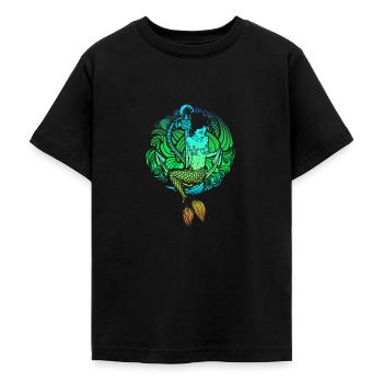 Mermaid mermaid mermaid fairy tale - Teenage T-Shirt - black - Front - AI Model Teenager Male light (155cm)