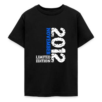 2012 November Limited Edition 11th Birthday Decoration - Teenage T-Shirt - black - Front - AI Model Teenager Male light (155cm)