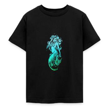 Sirène sirène sirène conte de fées - T-shirt Ado - noir - Devant - AI Model Teenager Male light (155cm)