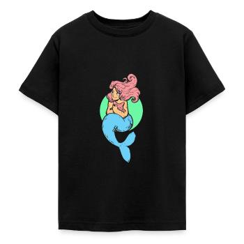 Sirène sirène sirène conte de fées - T-shirt Ado - noir - Devant - AI Model Teenager Male light (155cm)