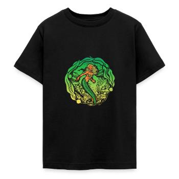 Sirène sirène sirène conte de fées - T-shirt Ado - noir - Devant - AI Model Teenager Male light (155cm)