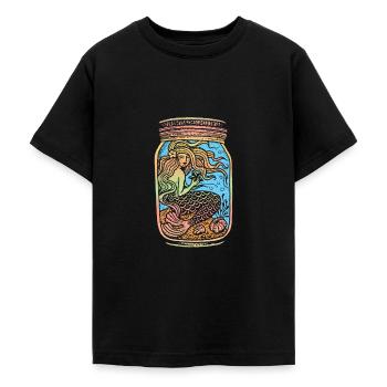 Sirène sirène sirène conte de fées - T-shirt Ado - noir - Devant - AI Model Teenager Male light (155cm)