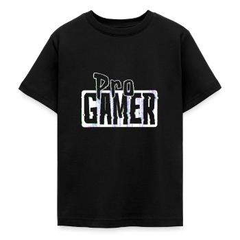 Pro Gamer Glitch Shirt mit Matrix Code - Teenager T-Shirt - Schwarz - Vorne - AI Model Teenager Male light (155cm)