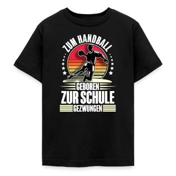 Handball Handballer - Teenager T-Shirt - Schwarz - Vorne - AI Model Teenager Male light (155cm)