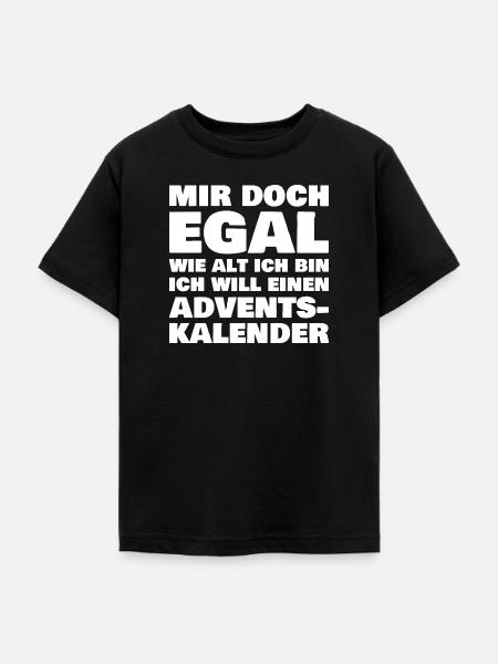 Ich will einen Adventskalender - Teenager T-Shirt - Schwarz