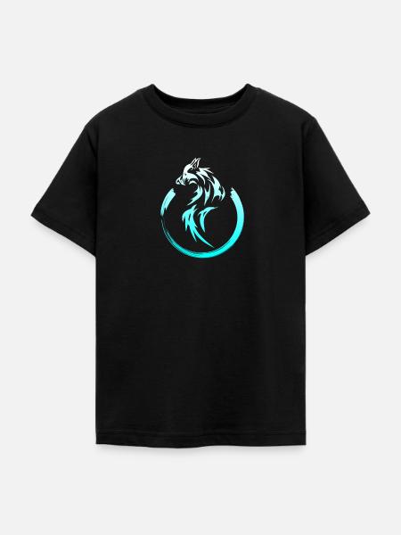 Wolf - Teenager T-Shirt - Schwarz