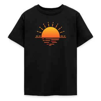 sunset - Teenage T-Shirt - black - Front - AI Model Teenager Male light (155cm)