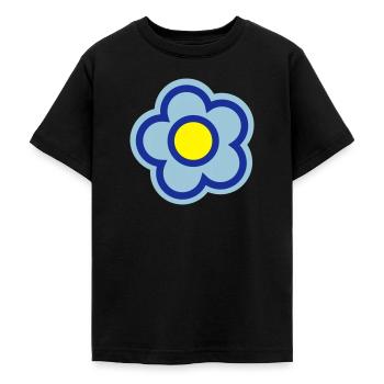 flower, spring, summer - Teenage T-Shirt - black - Front - AI Model Teenager Male light (155cm)