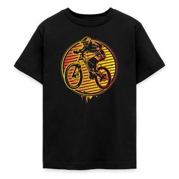MTB Mountainbike - Mountainbiker - Teenager T-Shirt - Schwarz - Vorne - AI Model Teenager Male light (155cm)