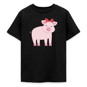 Schwein Schweine - Teenager T-Shirt - Schwarz - Vorne - AI Model Teenager Male light (155cm)