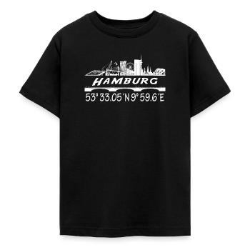 Hamburg - Teenager T-Shirt - Schwarz - Vorne - AI Model Teenager Male light (155cm)