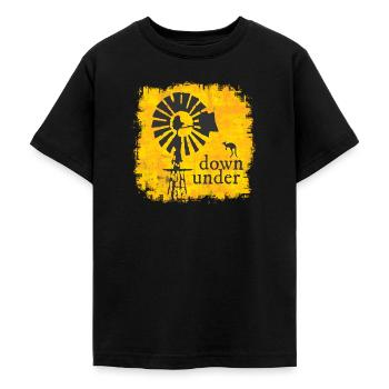 Australien - Teenager T-Shirt - Schwarz - Vorne - AI Model Teenager Male light (155cm)