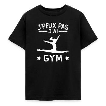 Gymnastique Cadeau Je Peux Pas J'ai Gym - T-shirt Ado - noir - Devant - AI Model Teenager Male light (155cm)