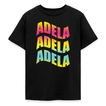 Adela T-Shirt mit Welleneffekt T-Shirt mit Welleneffekt - Teenager T-Shirt - Schwarz - Vorne - AI Model Teenager Male light (155cm)