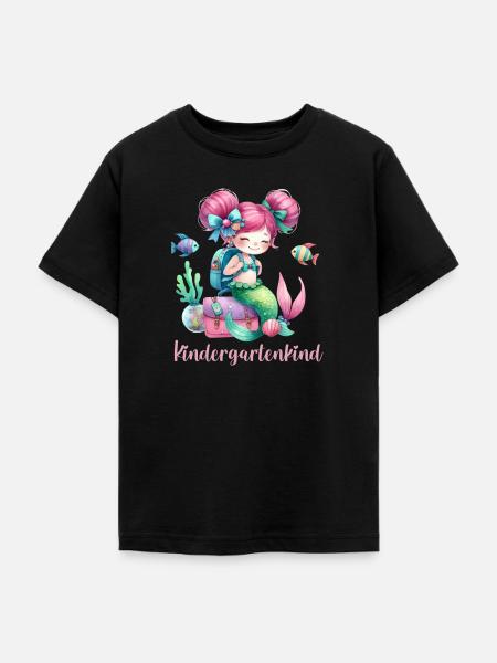 Kindergartenkind Vorschulkind Meerjungfrau - Teenager T-Shirt - Schwarz