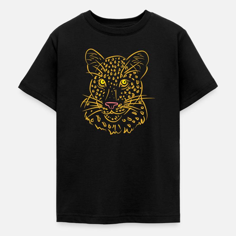 Léopard - T-shirt Ado - noir