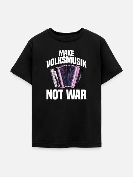 Akkordeon - Make Volksmusik not War - Teenager T-Shirt - Schwarz