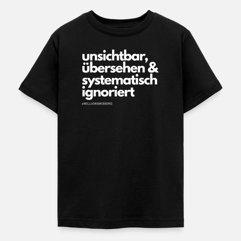 ME/CFS systematically ignored white - Teenage T-Shirt - black