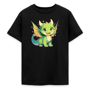 Drachen Drache - Teenager T-Shirt - Schwarz - Vorne - AI Model Teenager Male light (155cm)