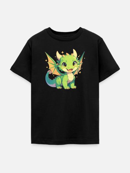 Drachen Drache - Teenager T-Shirt - Schwarz
