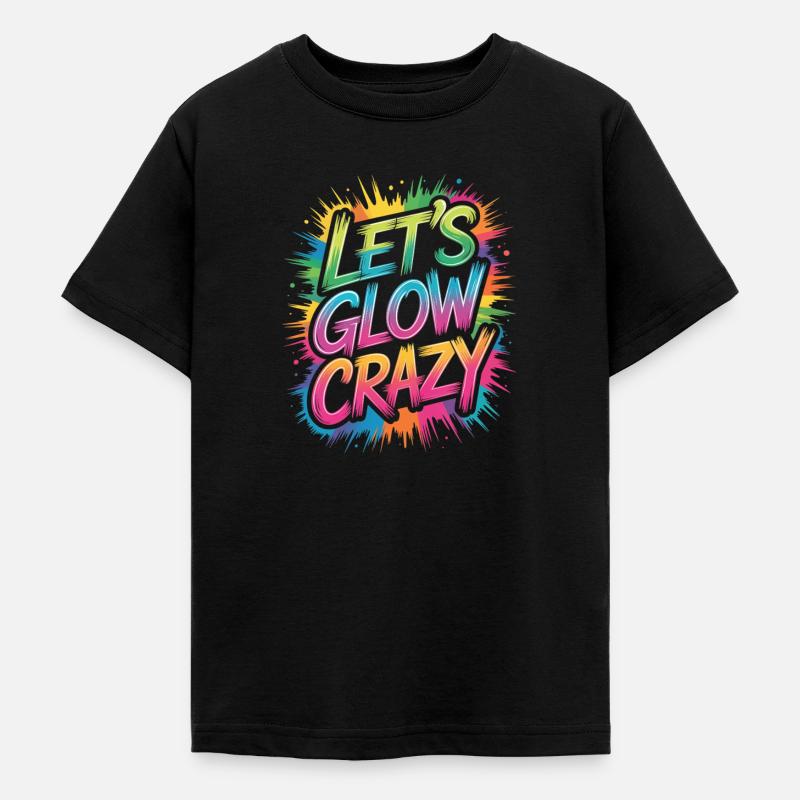 Let's Glow Crazy Occhiali da sole retrò - Maglietta per ragazzi - nero