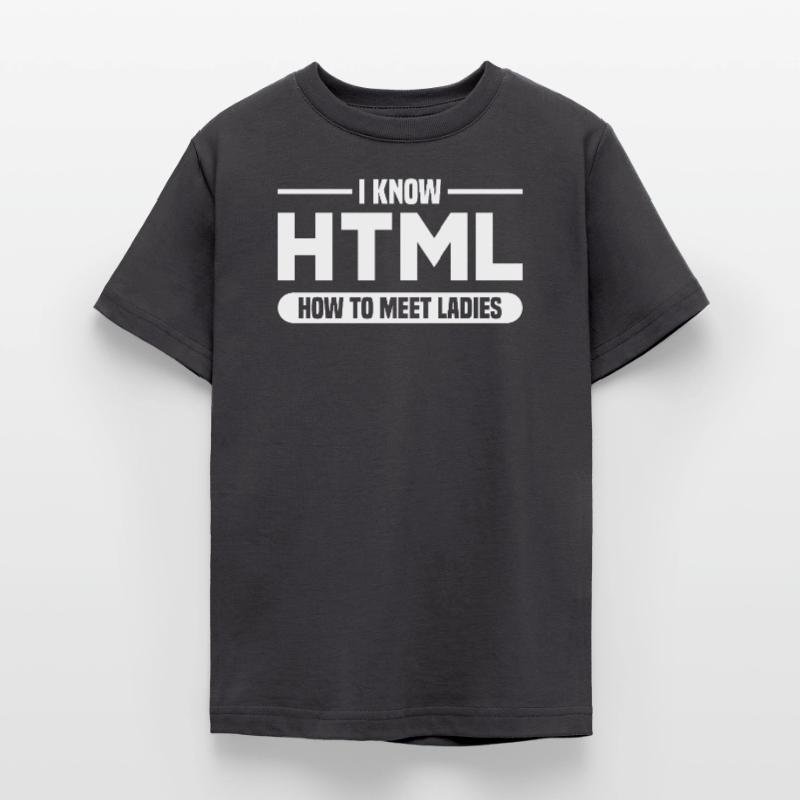 HTML Humor Code Programmierer Spruch Teenager T-Shirt