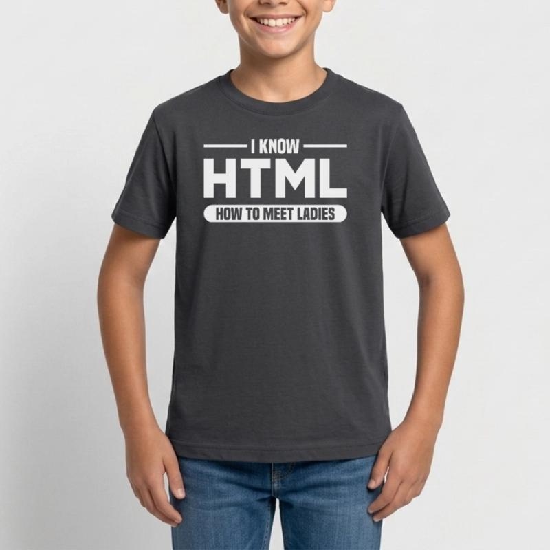 HTML Humor Code Programmierer Spruch Teenager T-Shirt