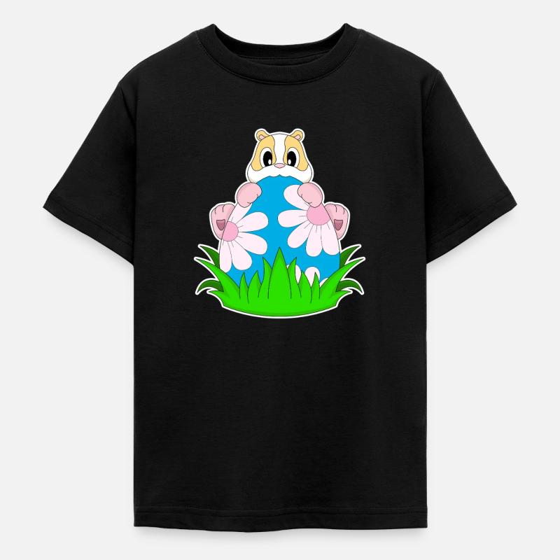 Hamster Easter Easter Egg - Teenage T-Shirt - black