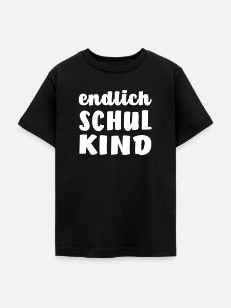 Endlich Schulkind - Teenager T-Shirt - Schwarz