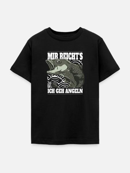 Angeln Spruch - Teenager T-Shirt - Schwarz