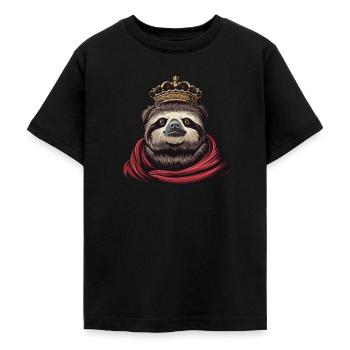 Roi des paresseux cool - T-shirt Ado - noir - Devant - AI Model Teenager Male light (155cm)