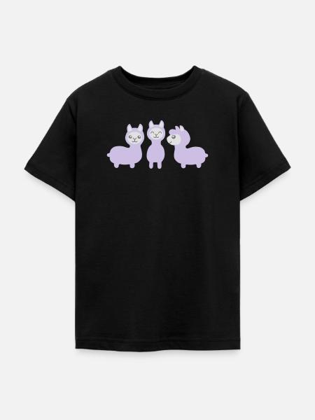 Drei Alpakas - Teenager T-Shirt - Schwarz