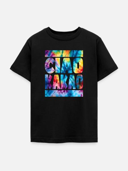 Ciao Kakao Hippie Batik - Teenager T-Shirt - Schwarz