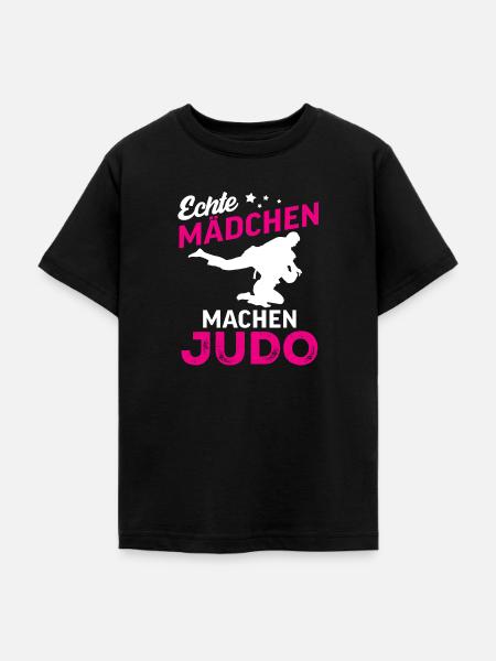echte mädchen machen judo - Teenager T-Shirt - Schwarz