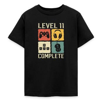 11. Geburtstag Level 11 Complete Gamer 11 Jahre - Teenager T-Shirt - Schwarz - Vorne - AI Model Teenager Male light (155cm)
