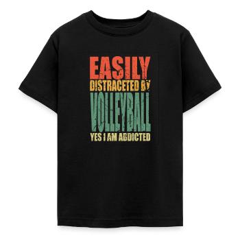 Volleyball Spruch lustig - Teenager T-Shirt - Schwarz - Vorne - AI Model Teenager Male light (155cm)