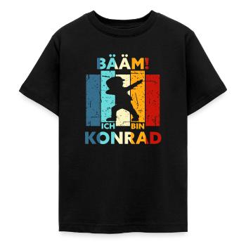 Konrad Geschenk Name Vorname Geburtstag - Teenager T-Shirt - Schwarz - Vorne - AI Model Teenager Male light (155cm)